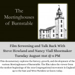 The Meetinghouses of Barnstable: Movie Screening and Director Talk Back