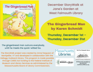 December StoryWalk at Jane's Garden at West Falmouth Library