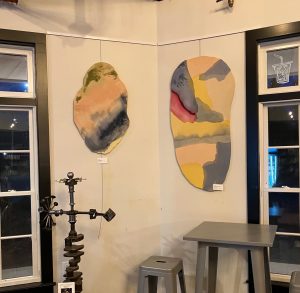 Paintings on Display at Three Fins Coffee