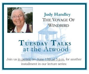 Tuesday Talks: Judy Handley: Voyage of Windbird