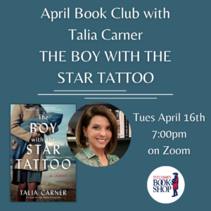April Book Club with Talia Carner: Boy with the Star Tattoo